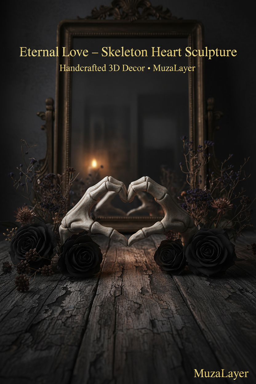 Skeleton Heart 3D სკულპტურა — MuzaLayer