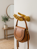 Muza's Hand" Wall Mount Organizer / Bag Hanger (Silk Gold)